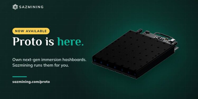 Sazmining Brings Proto’s Immersion Hashboards To Individual Owners, With 0% Financing From $1,397 Down