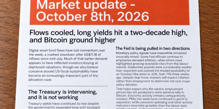 Bitcoin Price Breakout May Hinge on US Debt Fears: Coinshares