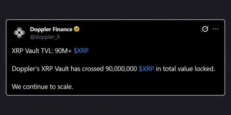 XRP Holders Have Now Parked 90 Million Coins in a Single Yield Vault