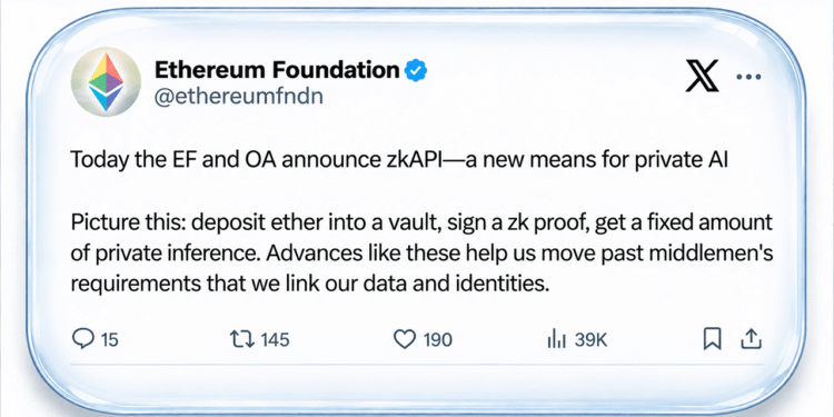Ethereum’s zkAPI Gives AI Payments a Privacy Cloak With a Catch – Bitcoin News