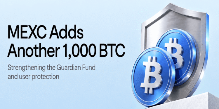 MEXC adds another 1,000 BTC to Guardian Fund, strengthening user protection