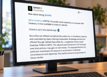 Uphold Lists Evernorth’s XRPN Stock, Expanding XRP Treasury Access